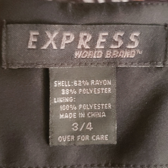 Express Black Rose Embroidered strapless Dress 3/4 - Picture 5 of 6